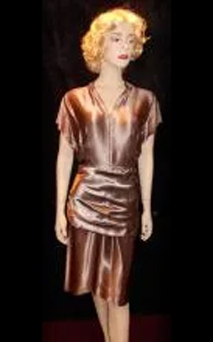 Satin 1940's dress