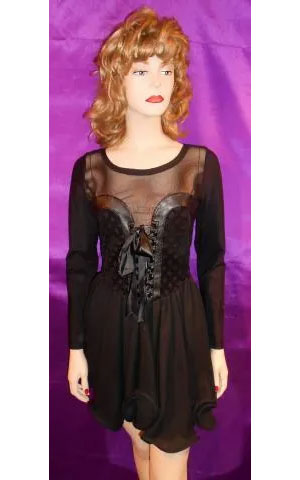 black 80's dress