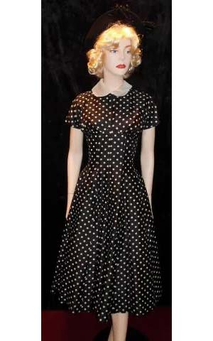 Black Silk Polka Dot