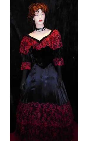 Blk/Burgundy 1890s