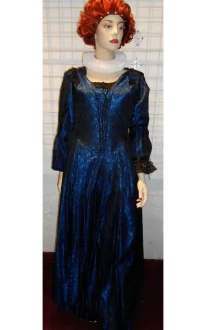 blue renaissance queen dress