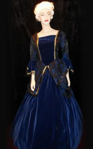 Blue Velvet brocade