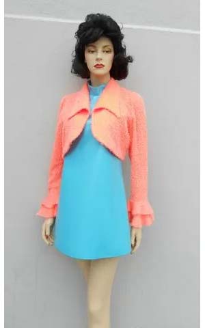 Blue Vinyl 1960's Dress