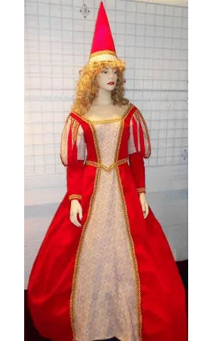 Bright Red Princess Dress