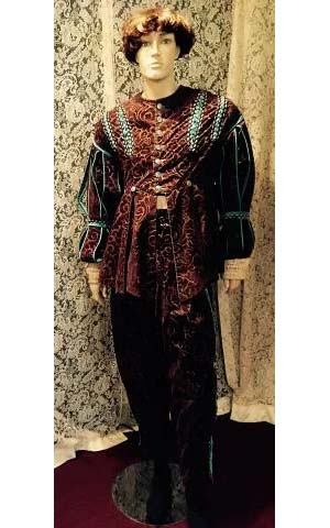 Brown flocked velvet