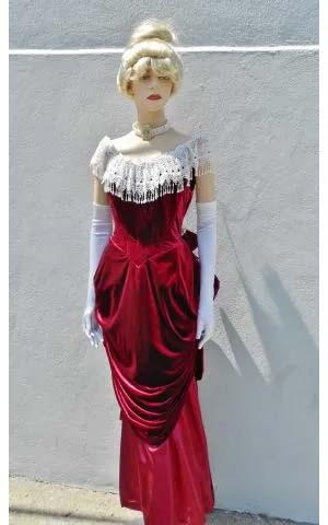 Burgundy Velvet Gown