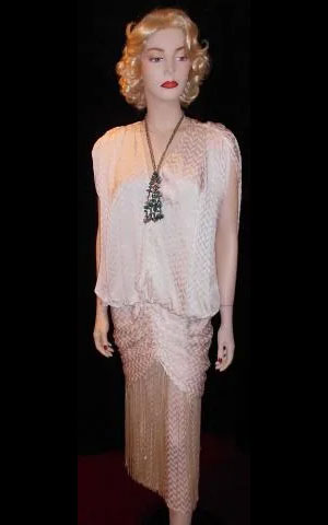 cream silk dress