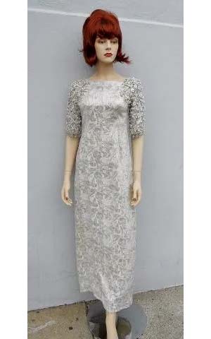 Long Silver 1960's Gown