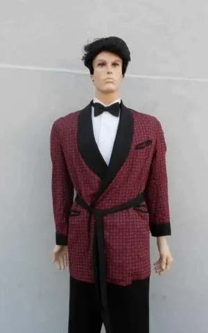 Maroon Smoking Jacket