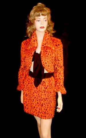 Orange & Black Faux Fur