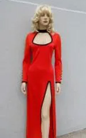 orange 1970's dress