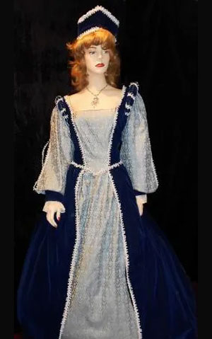 blue renaissance dress