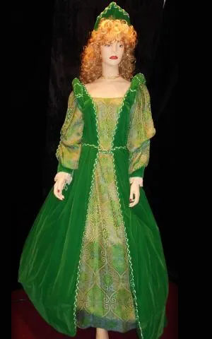 green renaissance dress