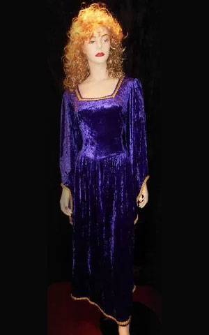 purple velvet dress