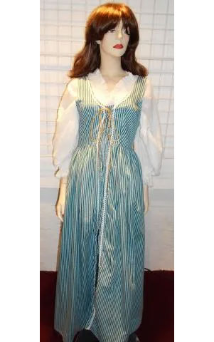 striped medieval dress