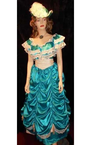 Teal Satin Southern Belle